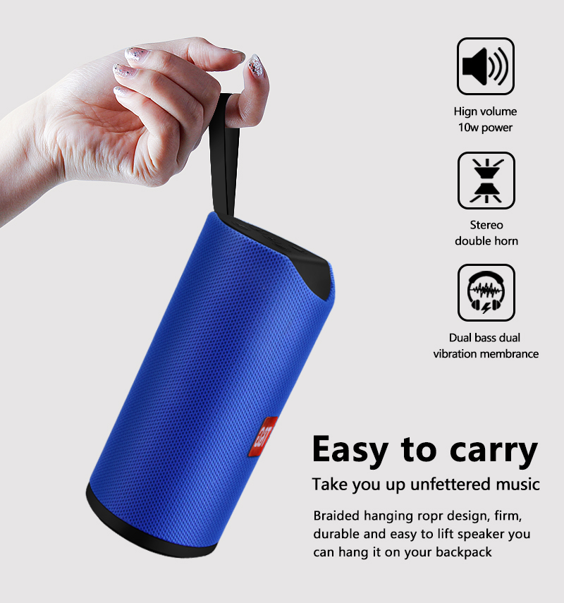 Lilac Milo TG portable outdoor Bluetooth stereo speaker showing control buttons and rugged design for outdoor use