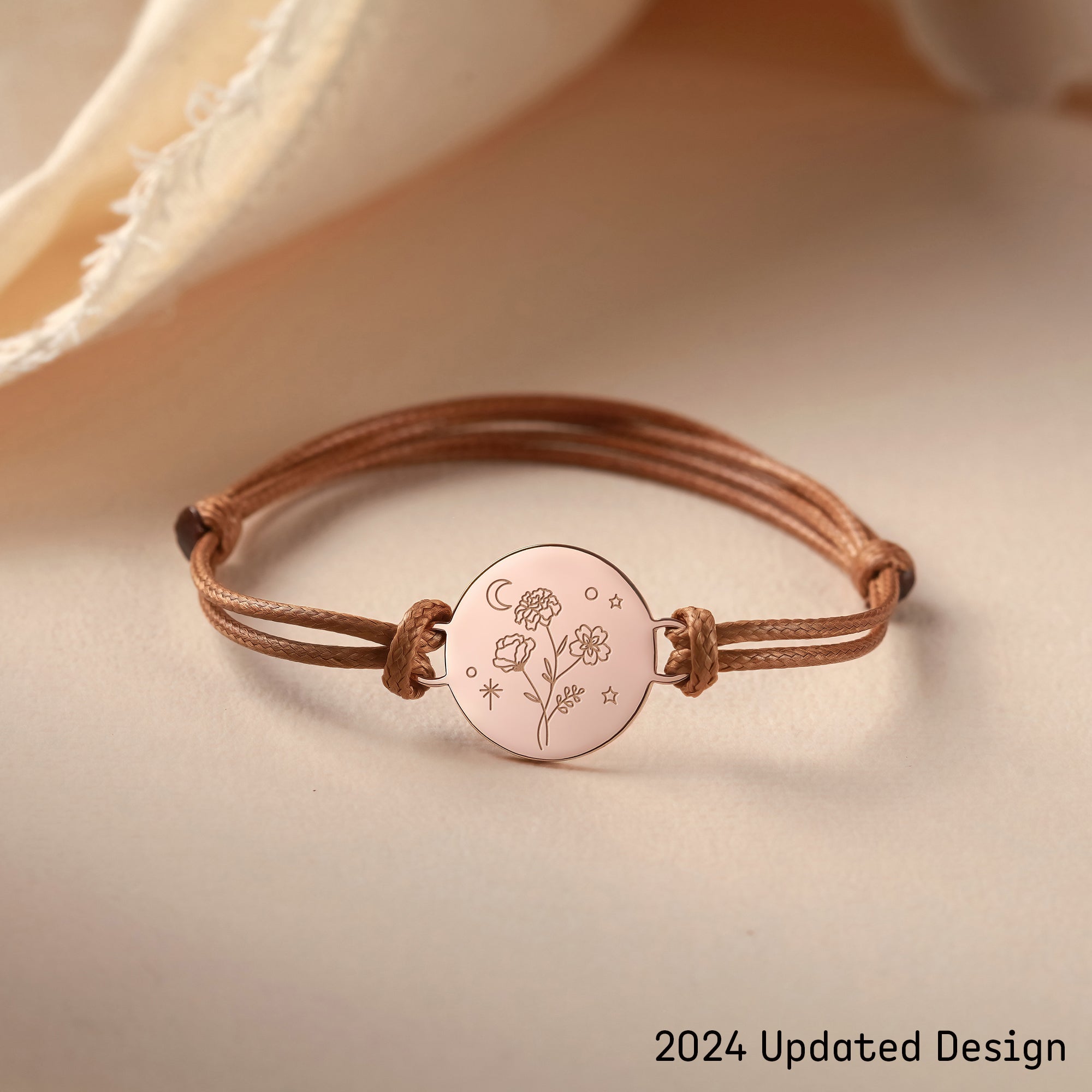 Green Millie birth month flower bracelet featuring a delicate birthflower design, perfect as a thoughtful gift for mothers.