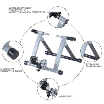 Taupe Shadow Soozier indoor fan fly wind wheel, foldable turbo trainer with adjustable blades for indoor exercise.