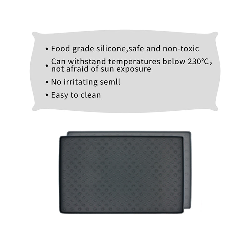 Teal Simba waterproof silicone pet food and drinking mat with non-slip surface for pets, in a close-up view.