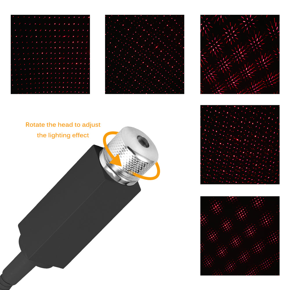 Mini LED Car Roof Star Night Lights Projector by Teal Simba showing a compact automotive star projection device mounted on a vehicle roof.