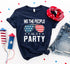 Agate We the People Like to Party T-shirt showing bold text and casual fit, perfect for fun and relaxed style.