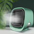 Teal Simba portable USB air cooler fan, mini desktop air conditioner, compact home and garden cooling device with adjustable settings.