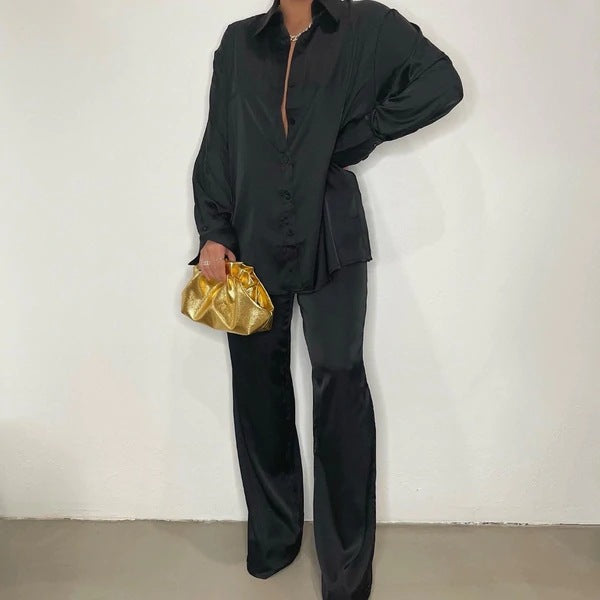 Casual loose satin women&