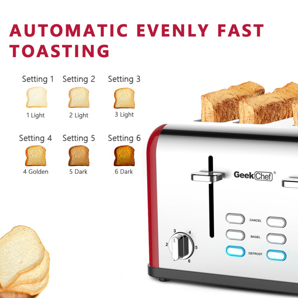 Stainless steel Teal Simba toaster with dual control panel for baking bread, featuring modern kitchen design and adjustable settings.