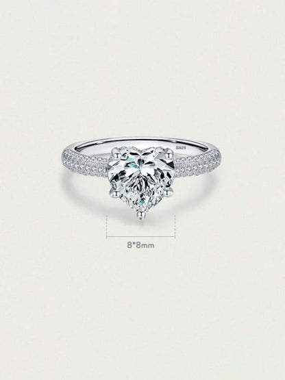 Sterling silver and gold plated heart-shaped crushed ice ring by Ultramarine Birch, featuring a detailed heart design.