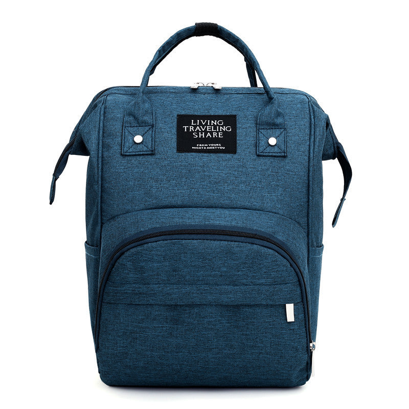 Carmine Juneberry AllFashion ActiveMom Urban Diaper Backpack with anti-theft design, showing multiple compartments and adjustable straps