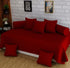 Sangria Alcestis 8-piece diwan set with single flat bedsheet and five cushion covers, designed for home and garden decor.