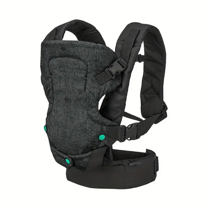 Lilac Milo portable ergonomic baby carrier with airy design and convertible hip seat for comfortable baby carrying.