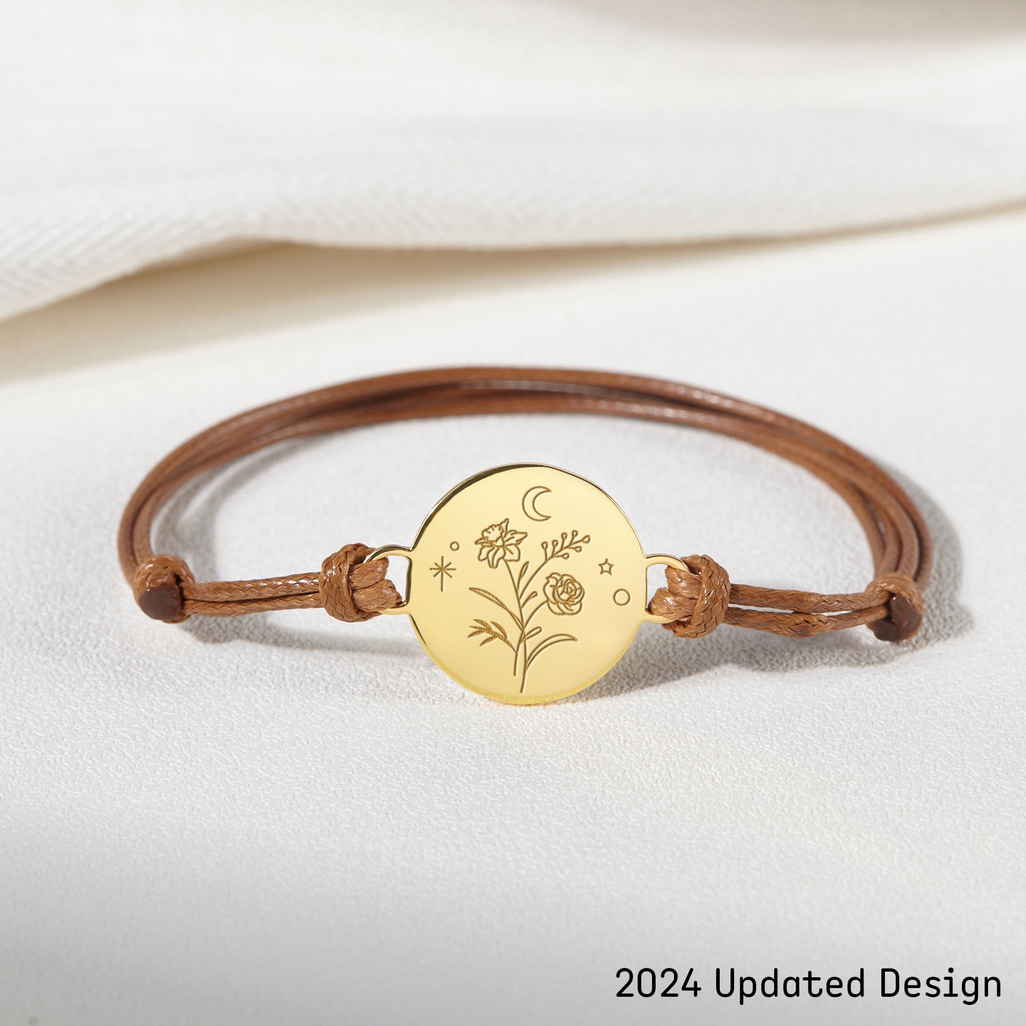 Green Millie combined birth month flower bracelet featuring colorful floral charms, perfect as a thoughtful birthflower gift.