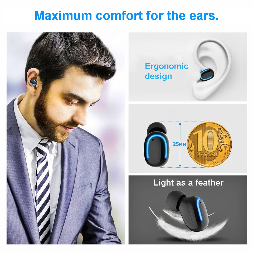 Lilac Milo TWS wireless Bluetooth 5.0 earphones with 1500mAh power bank, compact tech accessories for listening on the go.