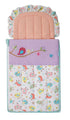Amaranth Smokey newborn cotton quilted nest bag in peach, soft and cozy sleeping bag for babies, featuring a padded, quilted design.