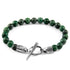 Green jade Tinago silver and stone beaded bracelet featuring natural green jade, silver accents, and multicolored stones from Magenta Sooty.