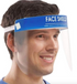 Olive Perses high visibility healthcare protective face shield with clear visor and adjustable headband for face protection