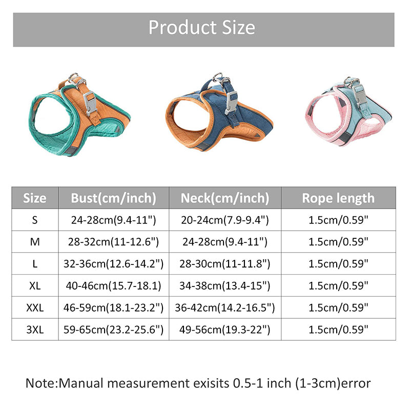 Teal Simba adjustable cat harness with leash set, reflective vest, and secure straps for comfortable pet safety.