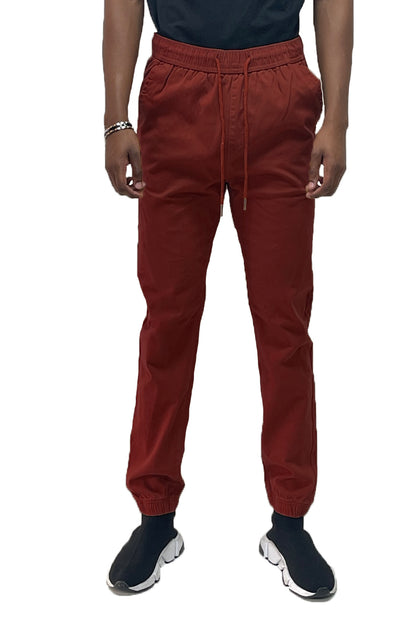 Lime Milo Solid Jogger Pants J133 in dark gray, featuring a relaxed fit with elastic waistband and tapered cuffs.