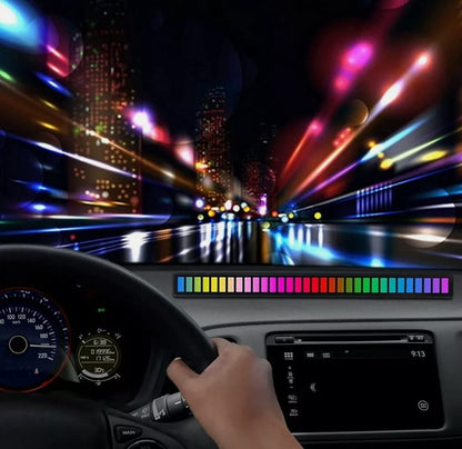Yellow Pandora Dragon Sound Reactive Music Light Bar pair, LED lighting bars that sync with music for dynamic light effects.