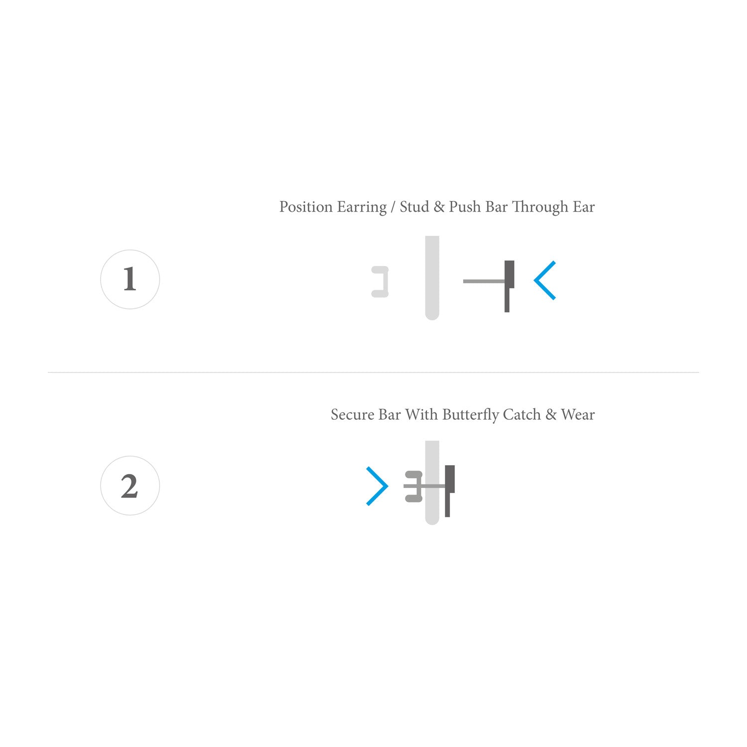 Silver earring studs from Magenta Sooty featuring Bondi Surf design, showcasing sleek, minimalist jewelry style.