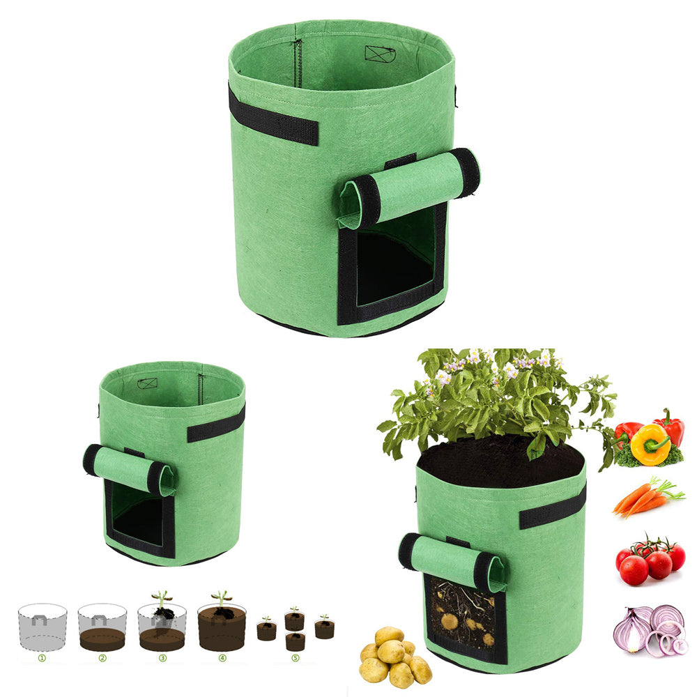 Teal Simba portable garden plant bag for potatoes, durable fabric, designed for easy planting and garden flexibility