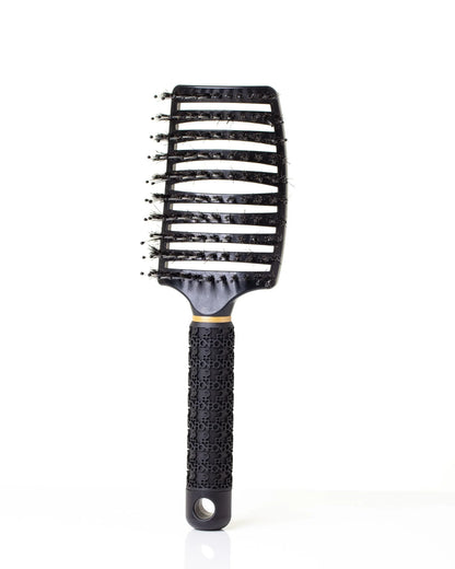 Black Burgundy Clover hair comb for haircare, featuring fine teeth for detangling and styling.