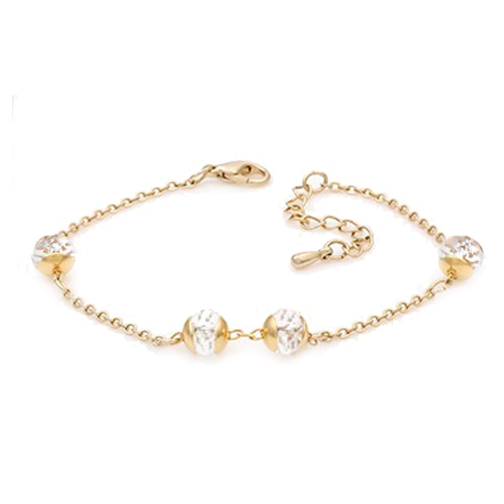 Yellow Pandora Madison 14K gold plated chain bracelet featuring a delicate link design and secure clasp.