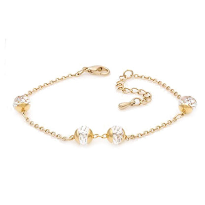 Yellow Pandora Madison 14K gold plated chain bracelet featuring a delicate link design and secure clasp.