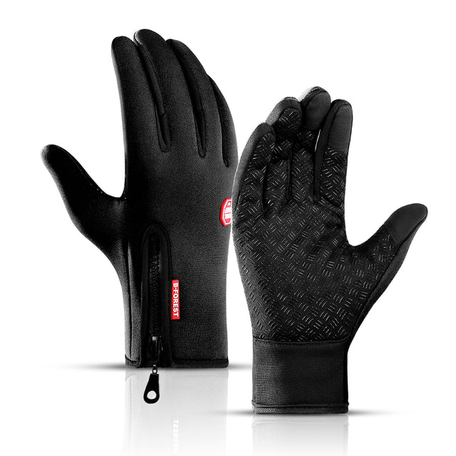 Lilac Milo winter cycling gloves with thermal insulation, wrist support, and touch screen compatible design for outdoor sports.