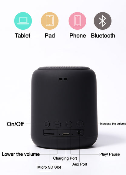 Teal Simba Mini portable wireless Bluetooth stereo speakers, compact and stylish for high-quality audio on the go.