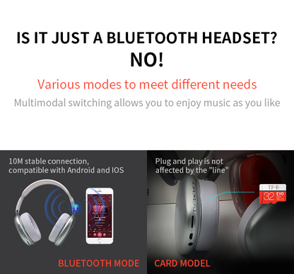 Teal Simba wireless Bluetooth headset with HIFI stereo sound, over-ear design, and adjustable headband for comfortable listening.