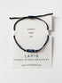Mint Green Corydalis Lapis Power Stone bracelet with polished blue lapis beads and adjustable cord for jewelry and watch collection.
