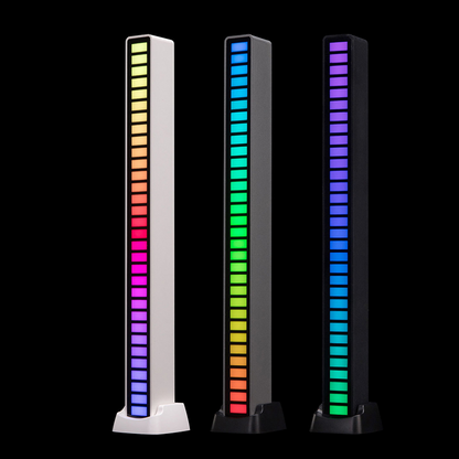 Lilac Milo RGB LED music sound control LED light displaying colorful light patterns in a tech accessory for music synchronization.