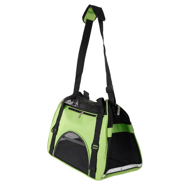 Teal Simba hollow-out waterproof pet handbag featuring breathable design, portable and suitable for small pets.