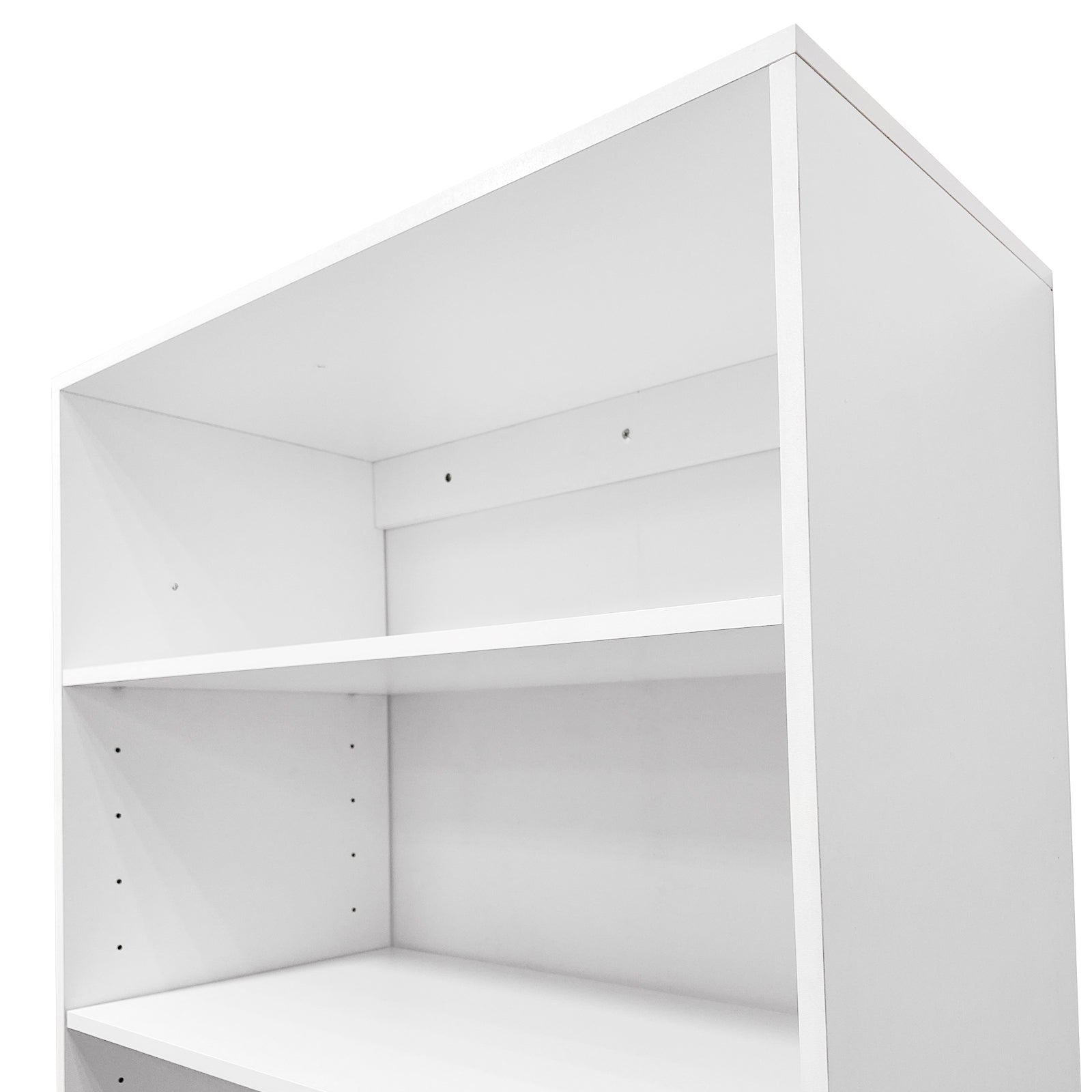 A5 modular wooden closet organizer system by Mauve Snowdrop with compartments for bedroom storage and organization.