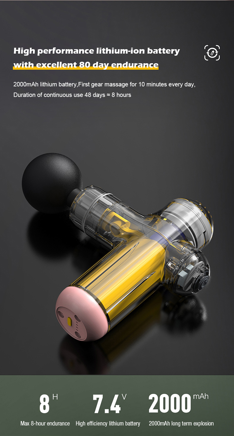 Teal Simba portable deep tissue massage gun with brushless motor for effective muscle relief and healthcare therapy.