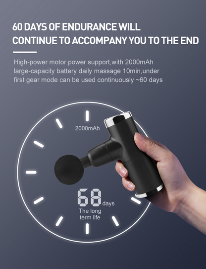 Teal Simba mini muscle massage gun for body tissue and fascia relief, handheld healthcare device with ergonomic design