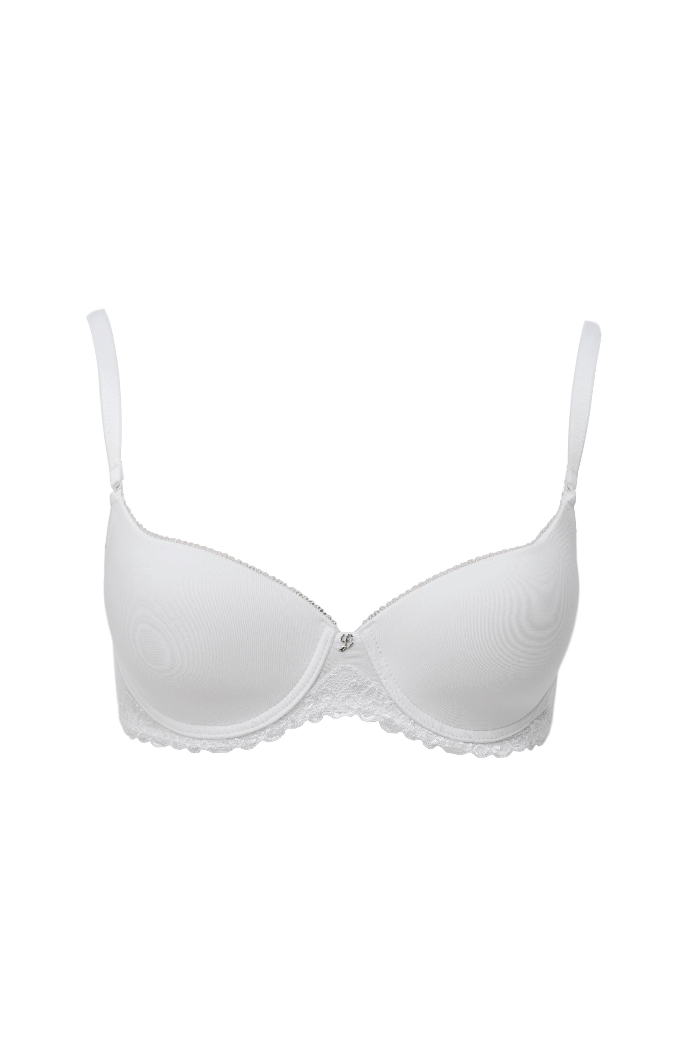 Turquoise Atalanta Desideri Line bra with pre-shaped cups in C, D, E sizes, featuring a smooth, supportive lingerie design.