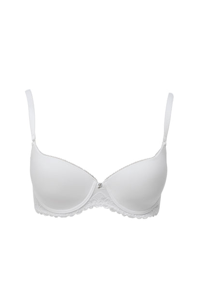 Turquoise Atalanta Desideri Line bra with pre-shaped cups in C, D, E sizes, featuring a smooth, supportive lingerie design.