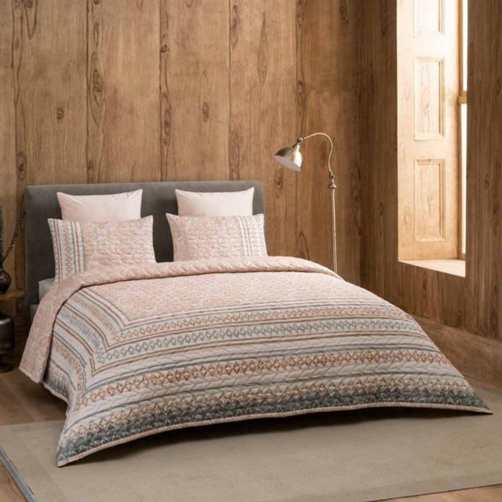 Cerulean Leto Royal Pailsy peach skin home decor pillow with soft fabric and plush texture, decorative for living room or bedroom.
