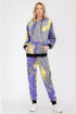 Women’s cotton tie-dye lounge wear sweat set by Lime Milo, featuring a relaxed fit and vibrant colorful patterns.