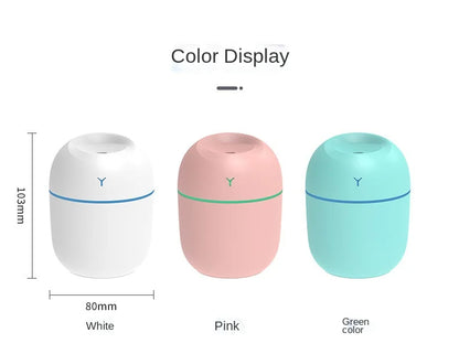 Sky Pandion portable ultrasonic humidifier and USB aroma diffuser with LED lights, ideal for essential oils and home humidity.