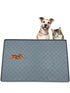 Teal Simba waterproof silicone pet food and water mat with non-slip surface, designed for pets to prevent spills and messes.