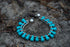 Silver boho bracelets with ocean drop and double strand design by Tan Smokey, featuring intricate silver bead details.