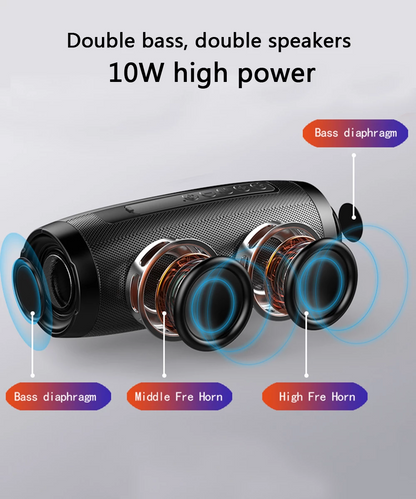 Teal Simba wireless portable Bluetooth stereo speaker with LED light, compact audio device for music on the go