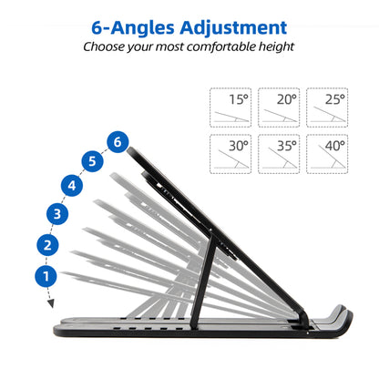 Foldable Teal Simba laptop stand for portable use, with adjustable height and sturdy design for home and workspace comfort.