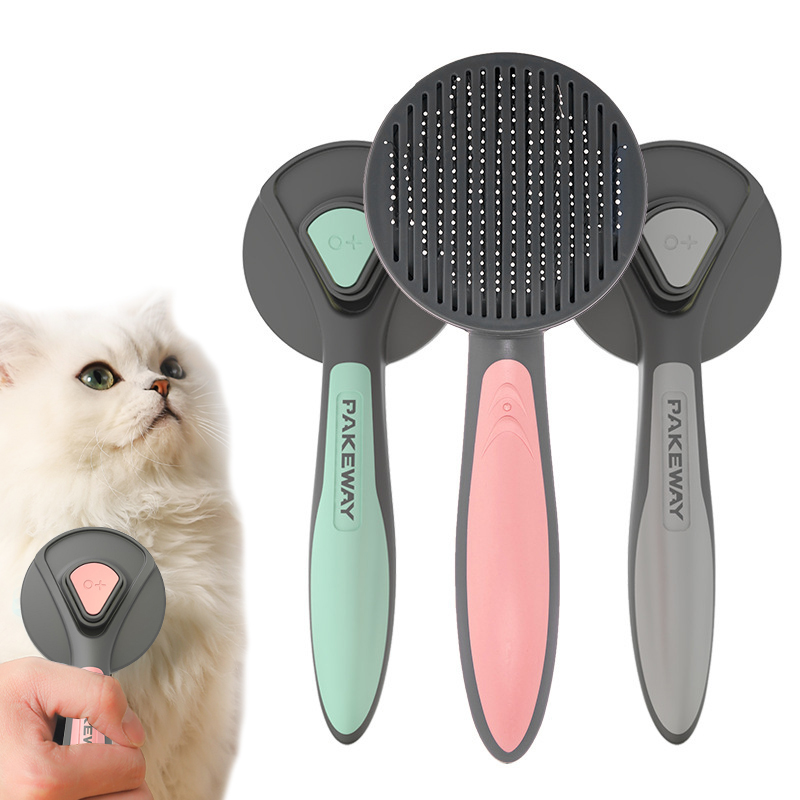 Lilac Milo pet grooming comb for cats and dogs, featuring fine and wide teeth for detangling and brushing pet hair.