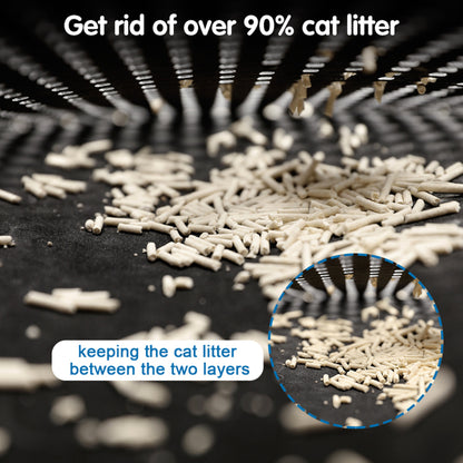 Teal Simba cat litter trapping mat with double-layer design, featuring textured surface to catch and contain cat litter.
