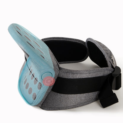 Maroon Chronos collapsible hipseat carrier for kids and babies, showing adjustable straps and ergonomic design for comfortable carrying.