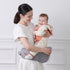 Maroon Chronos fashionable baby hipseat carrier with padded straps and supportive design for parent and baby comfort.