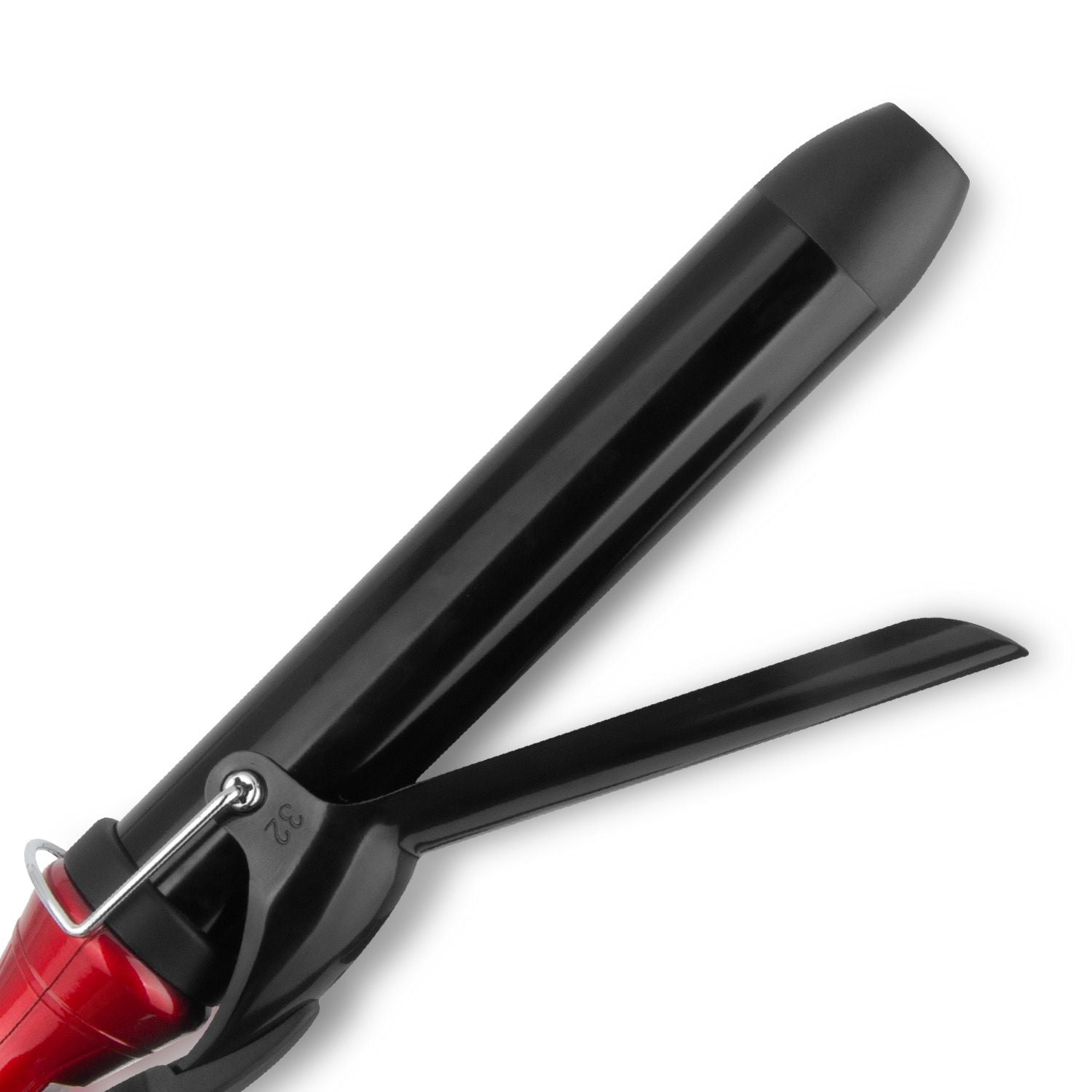 Sky Blue Thrace Paradise 32mm Max Volume Clip Curler in Sangria for creating voluminous curls and waves.