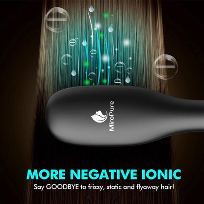 Teal Simba hair straightener brush with ionic generator, fast 30s heating, designed for smooth, sleek hair styling.